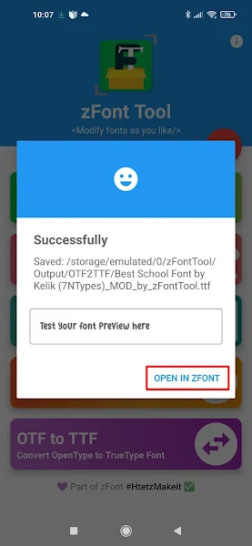 Open in ZFont